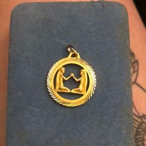 Gold Gemini pendant